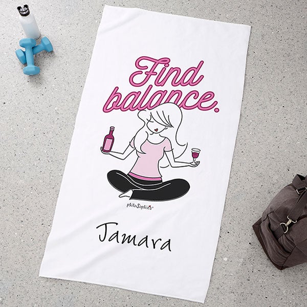 Find Balance Personalized Workout Yoga Towel - 25127