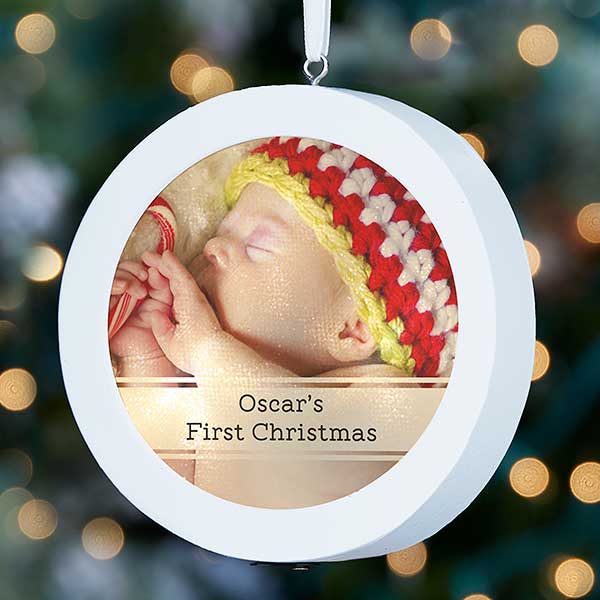 Baby Photo Personalized LED Light Ornament - 25134