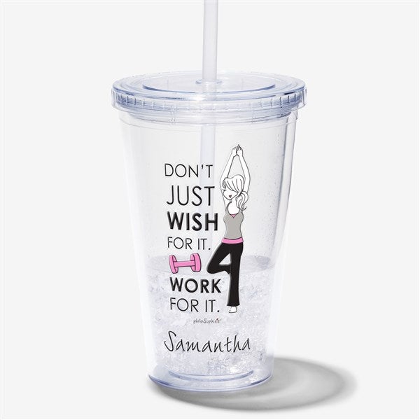 Work For It Personalized Insulated Tumbler by philoSophie's - 25194
