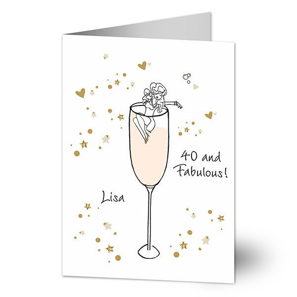 Cheers Personaized Milestone Birthday Greeting Card by philoSophie's - 25199