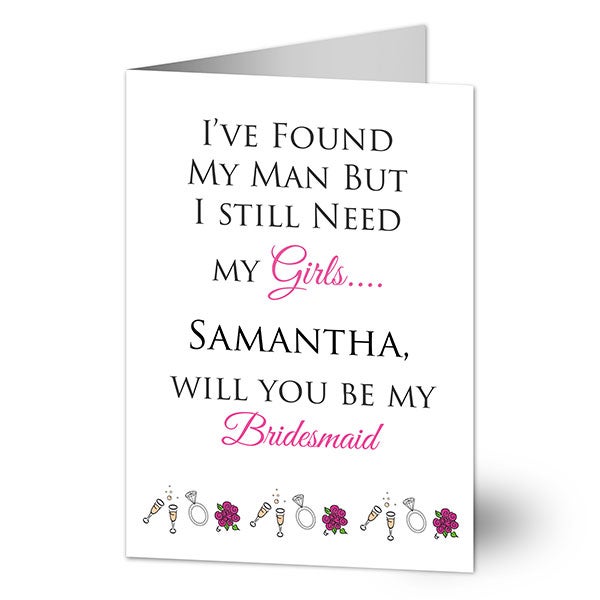 Will You Be Bridesmaid Personalized Greeting Cards by philoSophie's - 25200