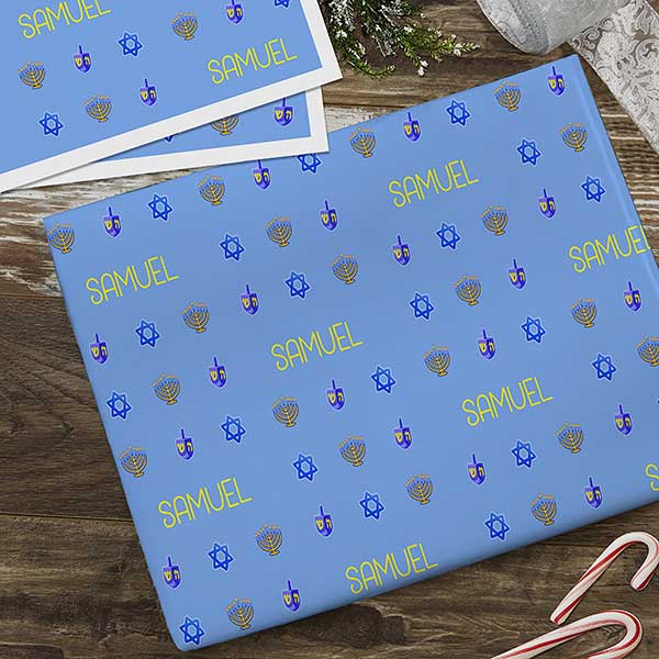 Hanukkah Traditions Personalized Wrapping Paper - 25203