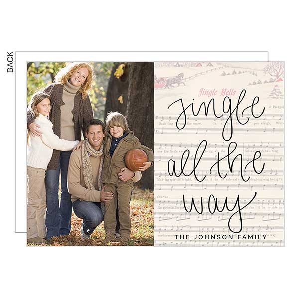 Jingle All The Way Personalized Christmas Photo Cards - 25204