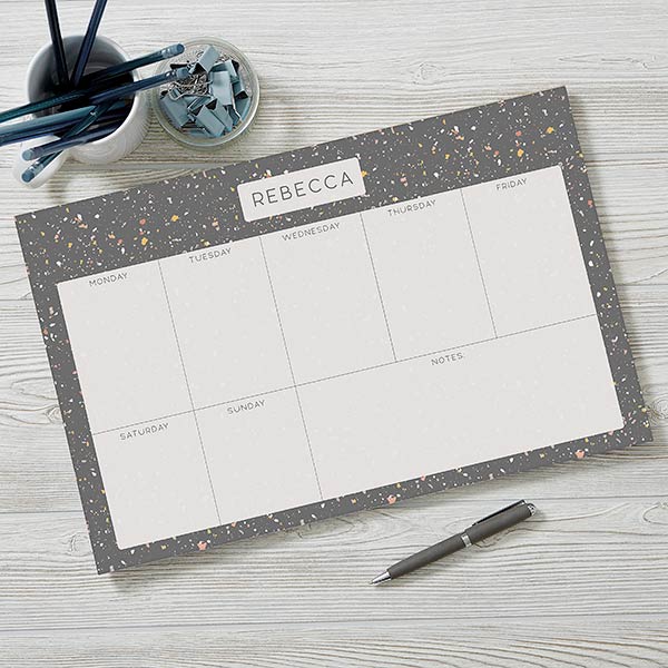 Terrazzo Personalized Weekly Planner - 25231