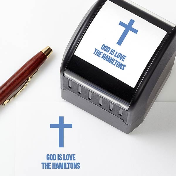 God Is Love Personalized Self-Inking Stamper - 25254