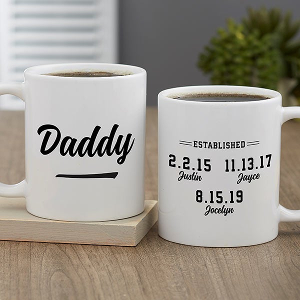 papa bear coffee mug, custom dad est mug