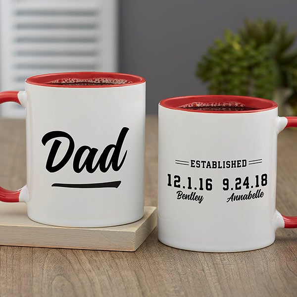 Established Personalized Coffee Mugs for Dad - 25275