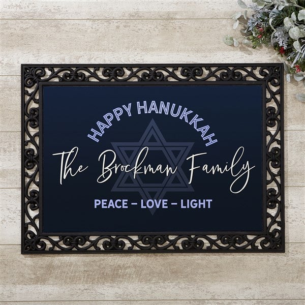 Personalized Happy Hanukkah Doormats - 25281