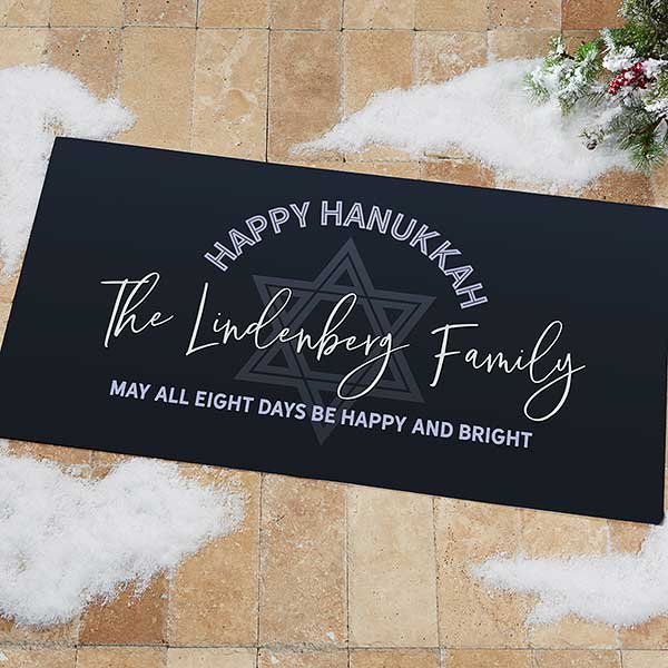 Personalized Happy Hanukkah Doormats - 25281