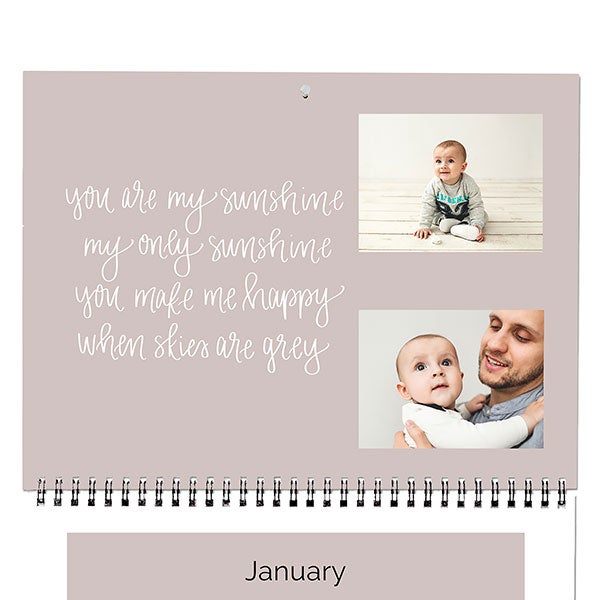 Hand Lettered Design 2 Photo Wall Calendar Hand Lettered Design 2 Photo Wall Calendar