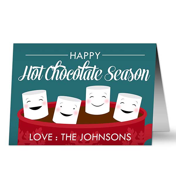 Happy Hot Chocolate Season Personalized Holiday Cards - 25298