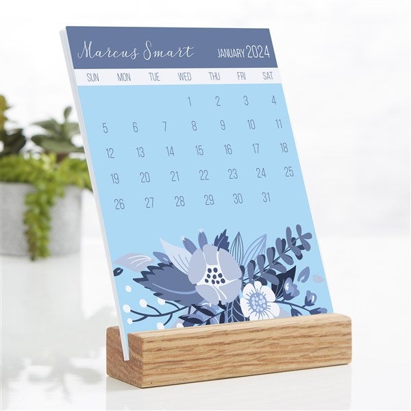 Modern Botanical Personalized Easel Calendar - 25302
