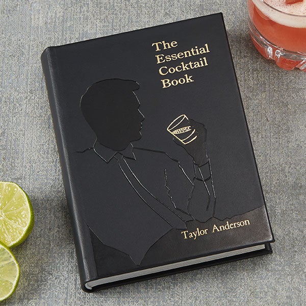 The Essential Cocktail Book Personalized Leather Book - 25352D