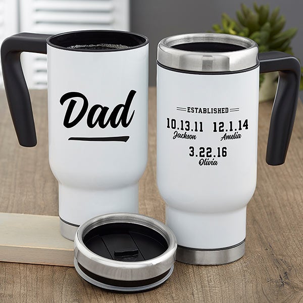 Established Personalized 14oz Commuter Travel Mug For Dad - 25373