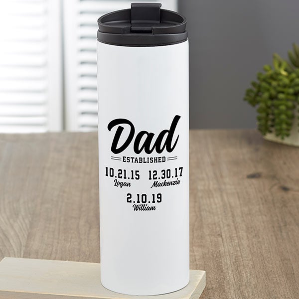 Established Personalized 16oz Travel Tumbler For Dad - 25374