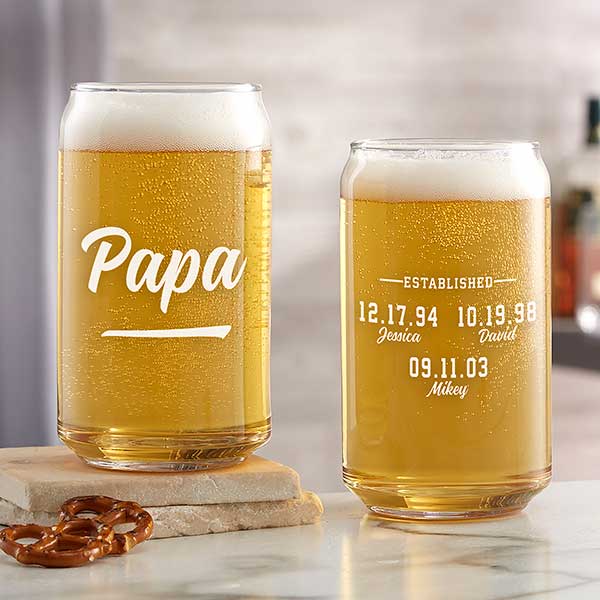 Established Custom Printed Beer Glasses - 25390