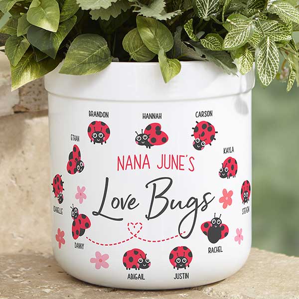 Love Bugs Personalized Outdoor Flower Pot - 25392