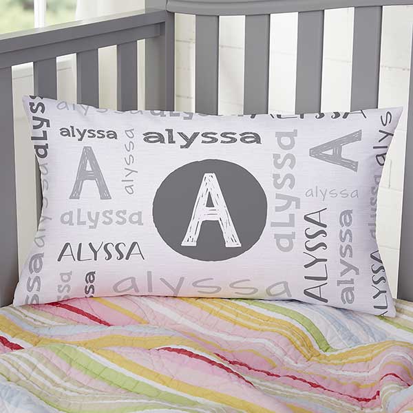 Girl's Name & Initial Personalized Throw Pillows - 25422