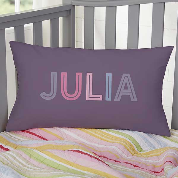 Girl's Colorful Name Personalized Throw Pillows - 25423