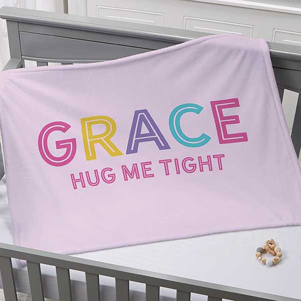 Colorful Name Personalized Baby Blankets - 25424