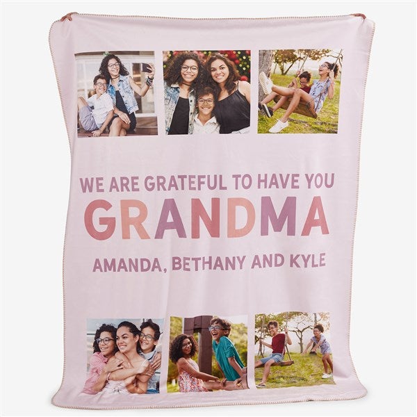 Glad You're Our Mom Personalized Photo Blankets - 25442