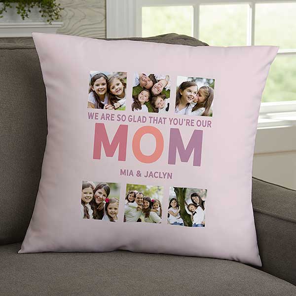 Glad You're Our Mom Personalized Photo Blankets