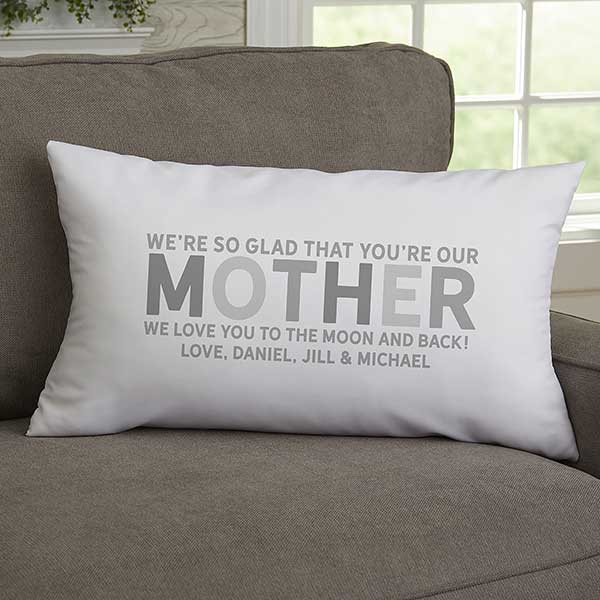 Personalized Mother's Day Photo Pillows - Glad You're Our Mom - 25443