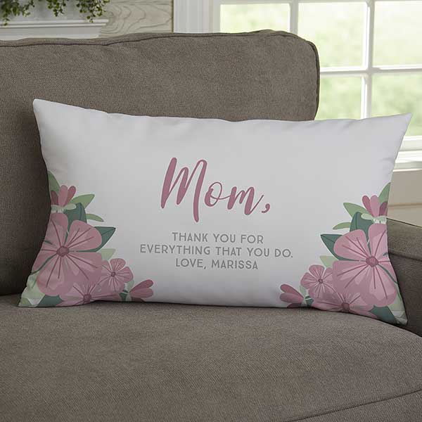 Floral Special Message Personalized Throw Pillows - 25445