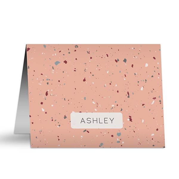 Personalized Terrazzo Note Cards - 25457