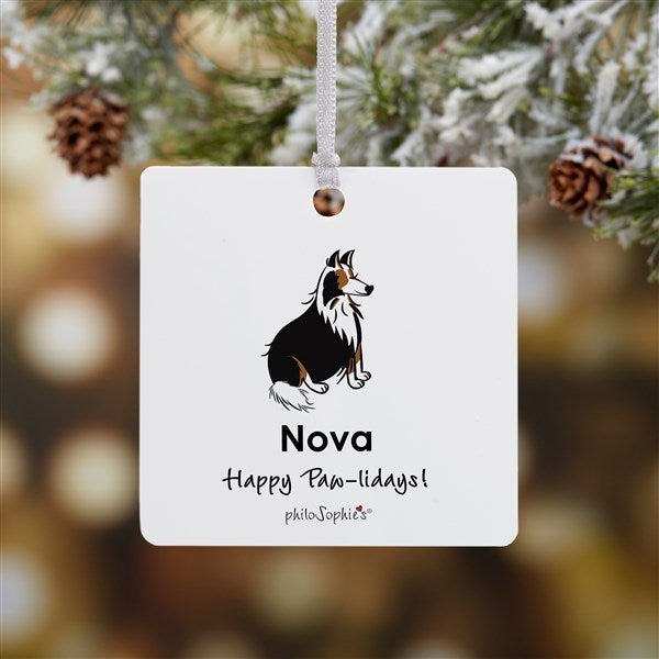 Personalized Collie Ornament by philoSophie's - 25463