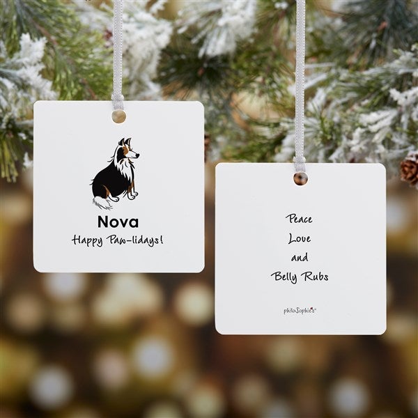 Personalized Collie Ornament by philoSophie's - 25463