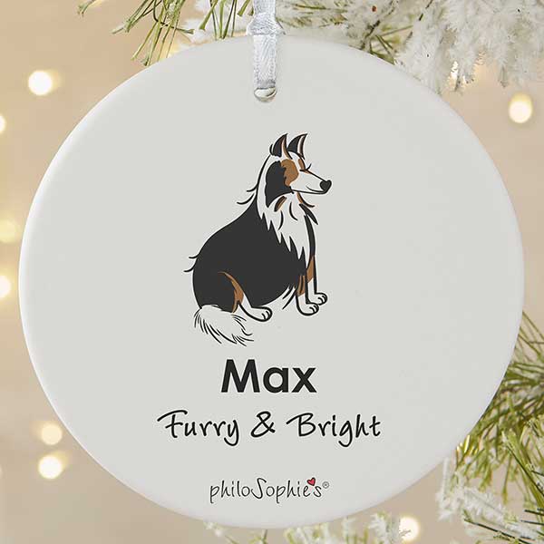 Personalized Collie Ornament by philoSophie's - 25463