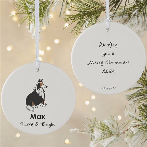 Personalized Collie Ornament by philoSophie's - 25463