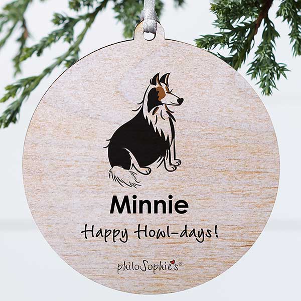 Personalized Collie Ornament by philoSophie's - 25463