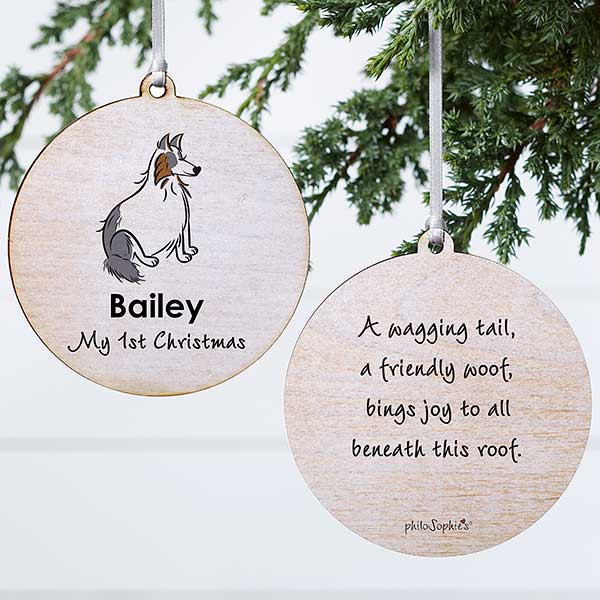 Personalized Collie Ornament by philoSophie's - 25463