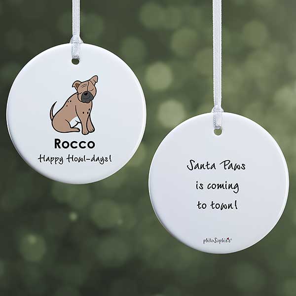 Personalized Bulldog Ornament by philoSophie's - 25465