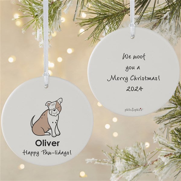 Personalized Bulldog Ornament by philoSophie's - 25465