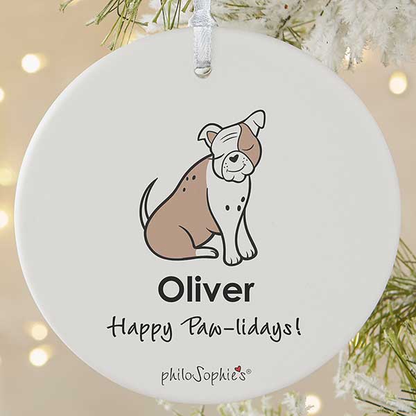 Personalized Bulldog Ornament by philoSophie's - 25465