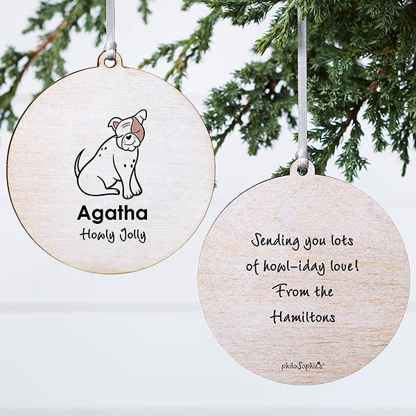 Personalized Bulldog Ornament by philoSophie's - 25465