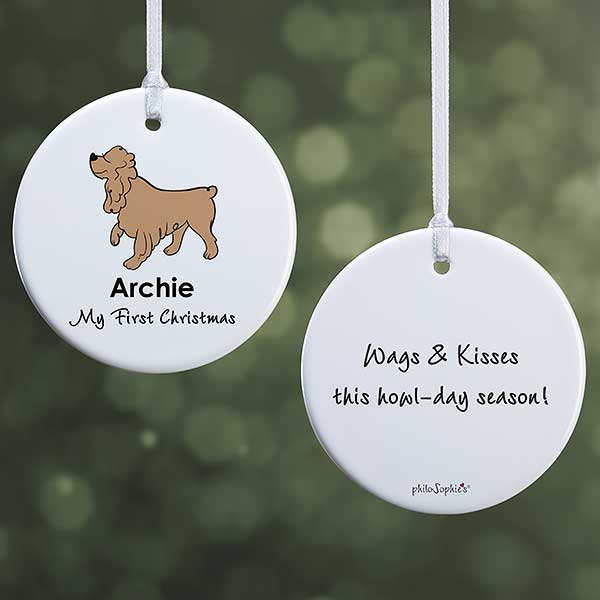 Personalized Cocker Spaniel Ornament by philoSophie's - 25466