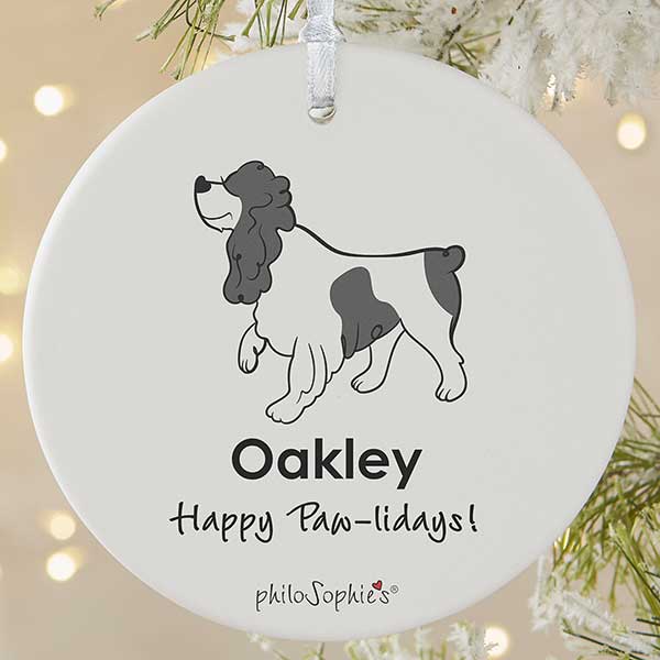 Personalized Cocker Spaniel Ornament by philoSophie's - 25466