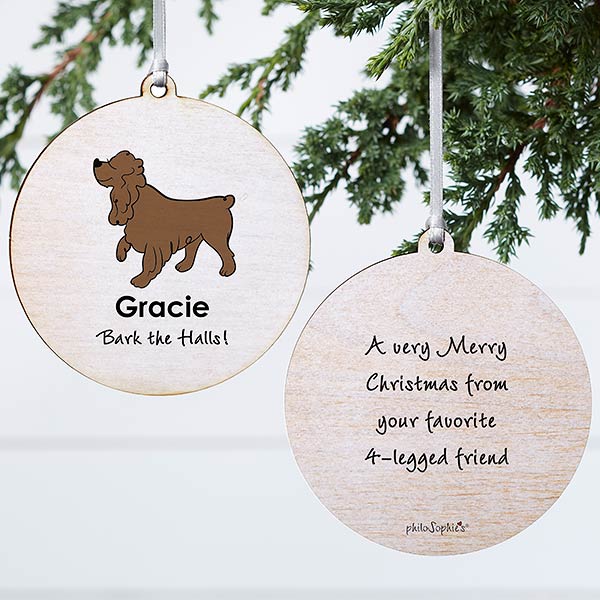 Personalized Cocker Spaniel Ornament by philoSophie's - 25466