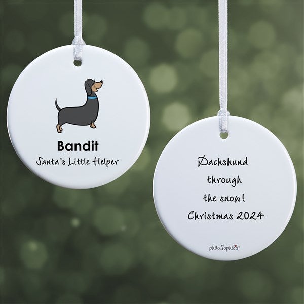 Personalized Dachshund Ornament by philoSophie's - 25468