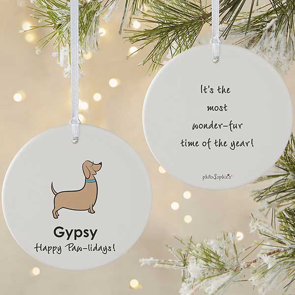 Personalized Dachshund Ornament by philoSophie's - 25468