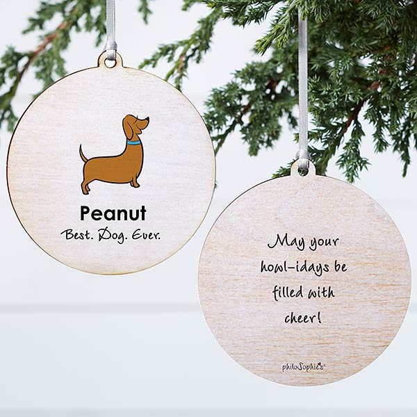 Personalized Dachshund Ornament by philoSophie's - 25468