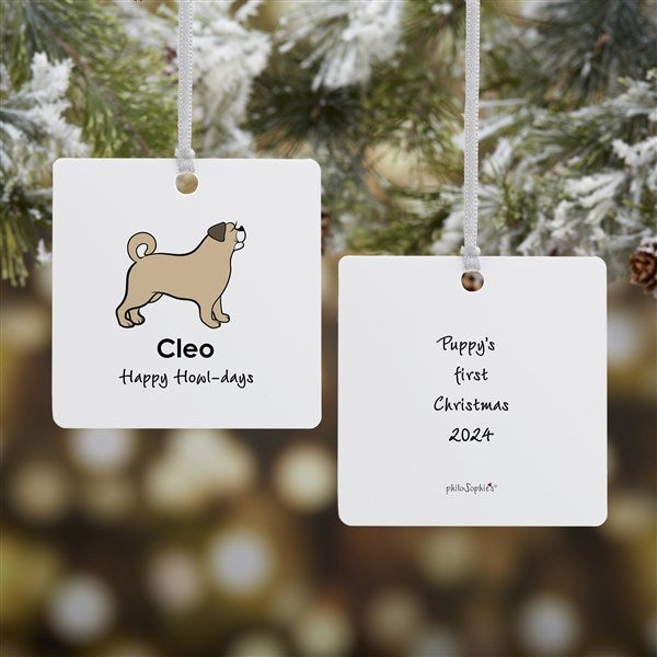 Personalized Puggle Ornament by philoSophie's - 25469