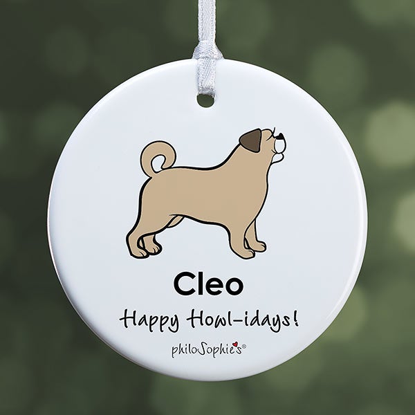 Personalized Puggle Ornament by philoSophie's - 25469