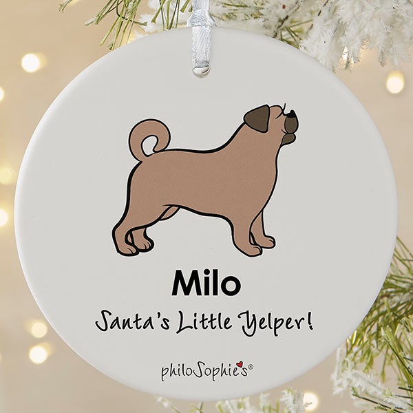 Personalized Puggle Ornament by philoSophie's - 25469