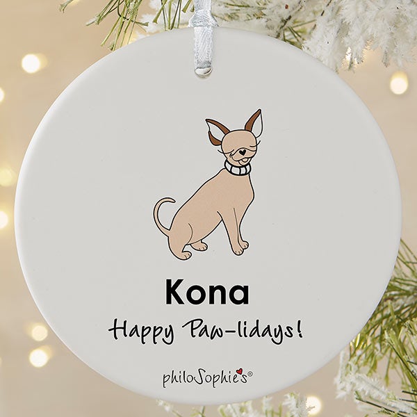 Personalized Chihuahua Ornaments by philoSophie's - 25471