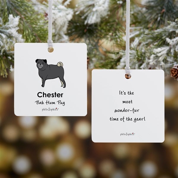 Personalized Pug Ornaments by philoSophie's - 25476